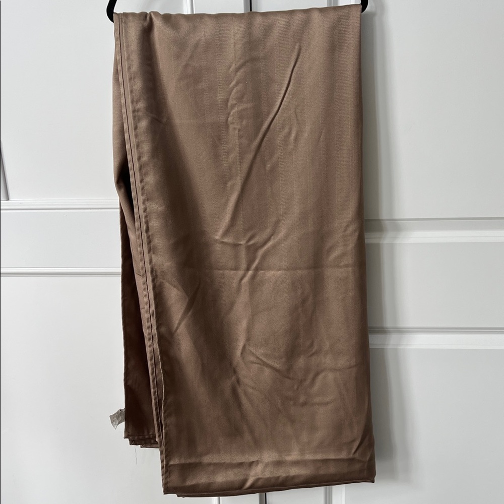 Taupe striped 70x144 tablecloth